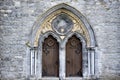 Double arched wooden doors Royalty Free Stock Photo